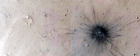 a-recent-impact-crater-on-mars-were-pretty-sure-no-one-put-out-a-giant-cigarette-here